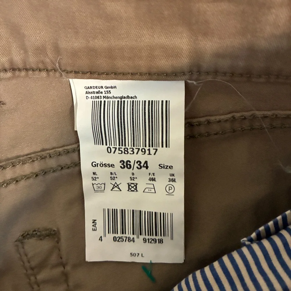 Atelier Gardeur Nevio Pants Mens 36x34 (Fits 36x33) Regular Fit‎ Preppy Designer